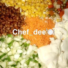 A picture of Macaroni salad.
