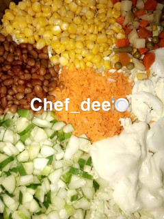 A picture of Macaroni salad.