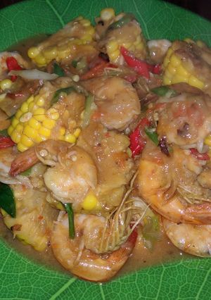 Foto resep Udang pedas manis (With sweet corn)