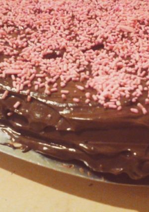 Una foto de Torta vegana de chocolate y café