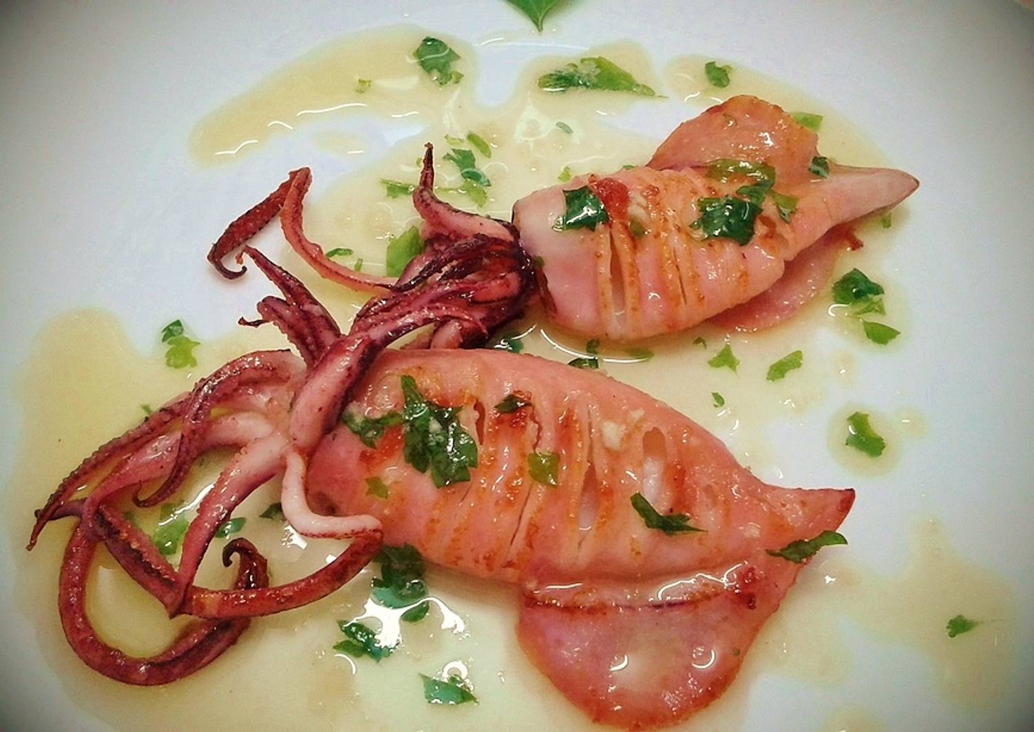 Chipirones a la plancha Receta de