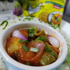 A picture of Potato Minchurian.