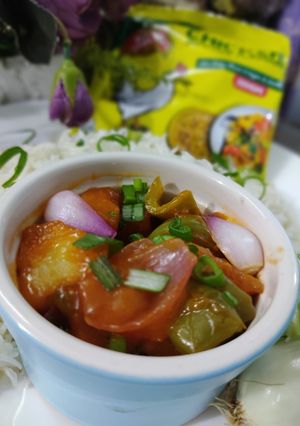 A picture of Potato Minchurian.