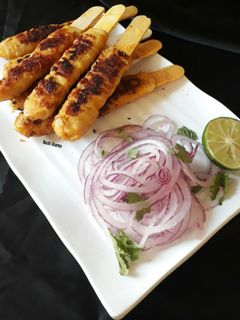 A picture of Soya Chaap Tikka.