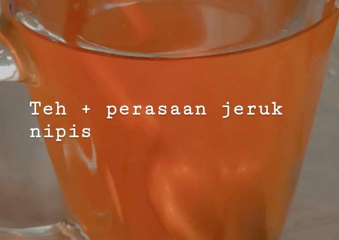 Bagaimana cara membuat Teh perasaan jeruk nipis dijamin nagih banget