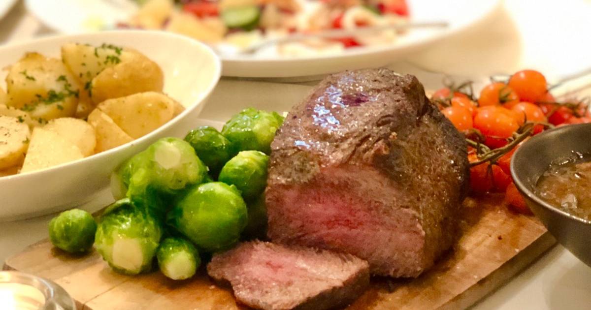 Australian Wagyu Oyster Blade/Flat Iron Steak with porcini mushroom