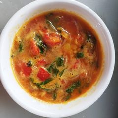 A picture of Panch foran daal palak.