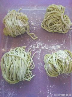 Foto resep Mie ayam hijau(home made)