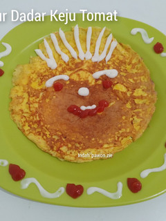 Foto resep Telur Dadar Keju Tomat