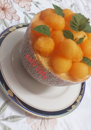 صورة لوصفة موس الشمام (بديل الآيس كريم)