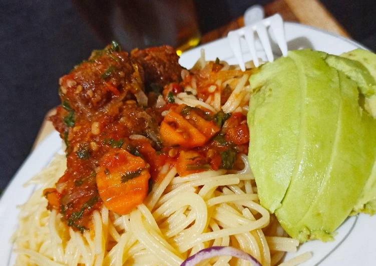 Recipe of Quick Meatballs and spaghetti