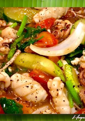 Hình của món Mực Ống Xào Chua Ngọt.