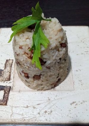 Una foto de Arroz con lentejas