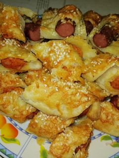 Hájas virslis falatkák recept fotója