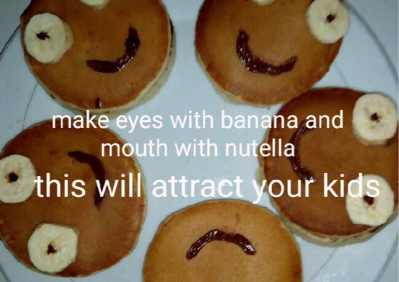 Nutella&condensed milk filled pancakes