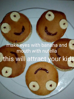 A picture of Nutella&condensed milk filled pancakes.