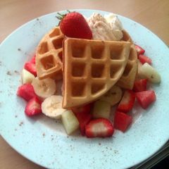 A picture of Vickys Sweet Waffles, GF DF EF SF NF.