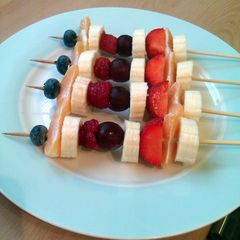 A picture of Vickys Fruit Skewers, Kids Favourite.