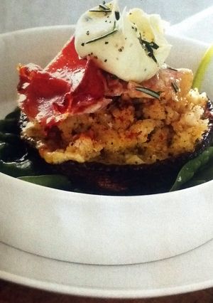 A picture of Stuffed Mushrooms with Mascarpone,Garlic & Rosemary.