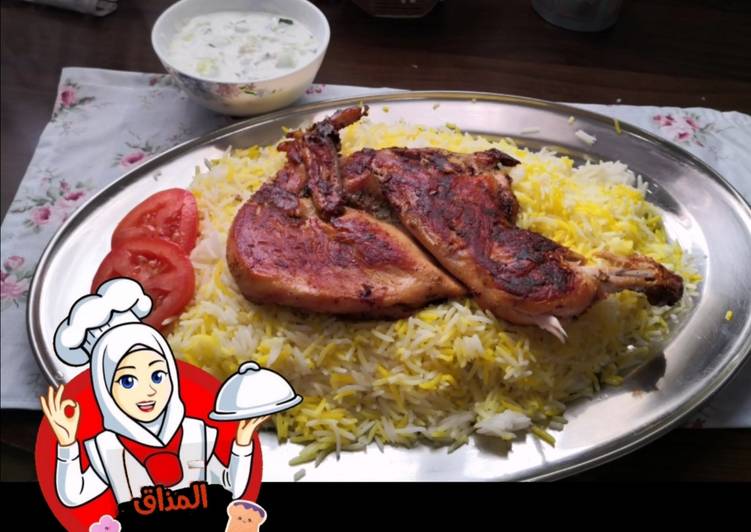 دجاج مشوي على الصاج