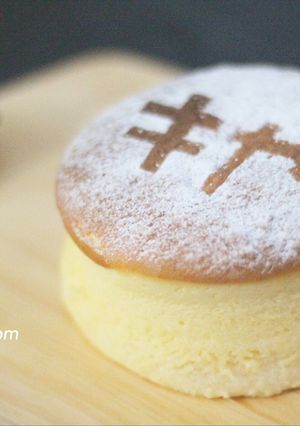 Foto resep Japanese cotton cheesecake (light - less sugar)