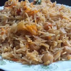 A picture of Dhagi Chana Pulao.