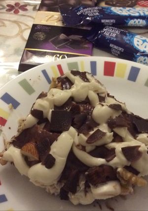 A picture of Biscuit pudding--easy and delicious.
