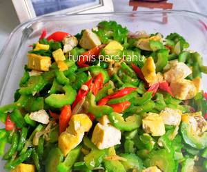 Siap Saji Tumis pare tahu Enak Sempurna