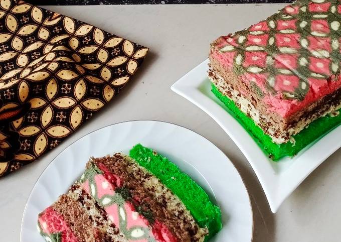 Resep Trio Chocopandan Batik Cake Oleh Glian Tika Cookpad