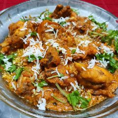 A picture of Fennel Coconut Rogani Chicken.