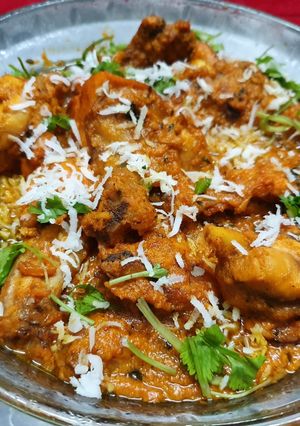 A picture of Fennel Coconut Rogani Chicken.