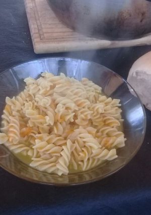 Una foto de Salsa de zanahoria con fideos