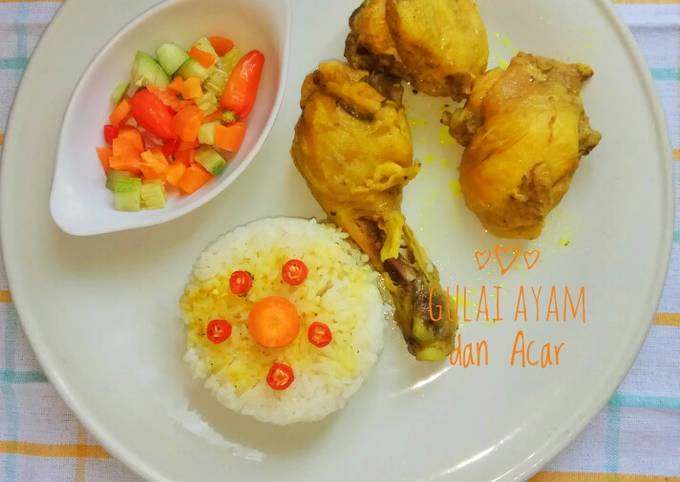 Gulai Ayam dan Acar (ala Bu Ati Dewanthie)