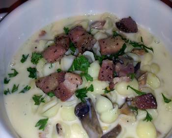 How To Make Recipe ChampagneTruffle MacnCheese Wild Mushrooms Pancetta  Smoked Gouda Most Delicious