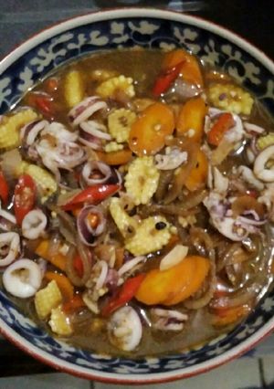 Foto resep Cumi Saos Lada Hitam simple