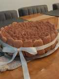 Tiramisú con crema moka