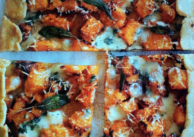 Steps to Make Thomas Keller Roast Pumpkin, Blue Cheese and Sage Tart