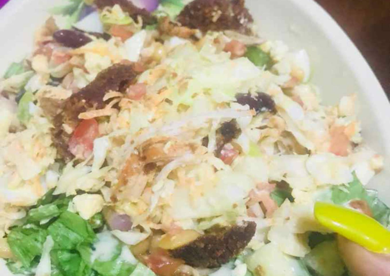Coleslaw with minced meat