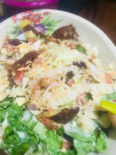 A picture of Coleslaw with minced meat.