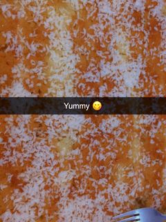 صورة لوصفة الذ بسبوسة بالقشطة 🤤😍 جربوها وادعولي 😌