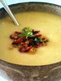 Creamy Cauliflower Soup with Bacon bites