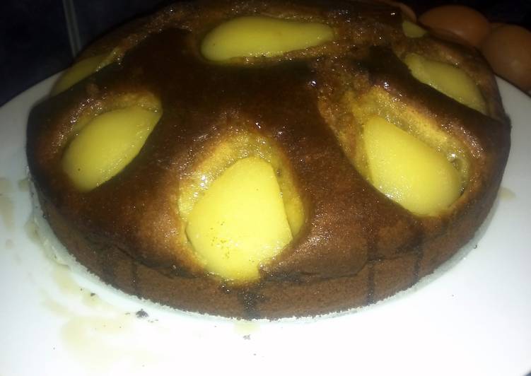 Recipe of Homemade Pear and Ginger Cake with a Maple Glaze