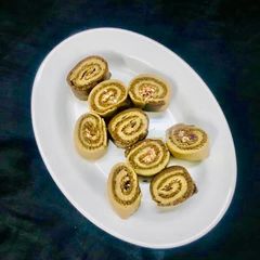 A picture of Mary Biscuit Swiss Roll / No Bake Chocolate Roll.