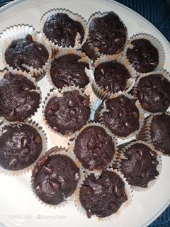 Foto resep BANANA CHOCO MUFFIN (cetakan bolu kukus) tanpa mixer