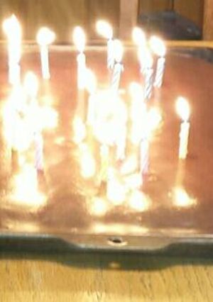 A picture of Granny Malinda's Famous Chocolate Sheet Cake .