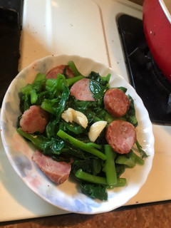 香腸炒皇宮菜 的食譜成品照片