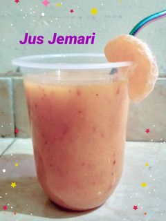 Foto resep Jus Jemari (Jeruk, Mangga, Stroberi)