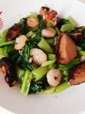 Cai xin udang jamur saos abalone #532