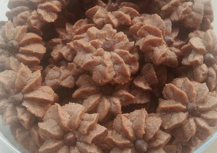 Resep Semprit coklat renyah, Bisa Manjain Lidah