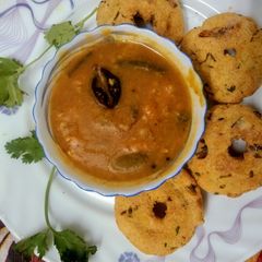 A picture of Air Fryer Left Over Upma Medu Vadas.